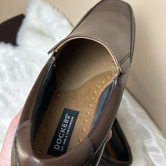 Men shoes, sz 10 W, tan ,leather,NEW! NIB, RELIANT, ,loafers,brown,office,comfy - Picture 12 of 16